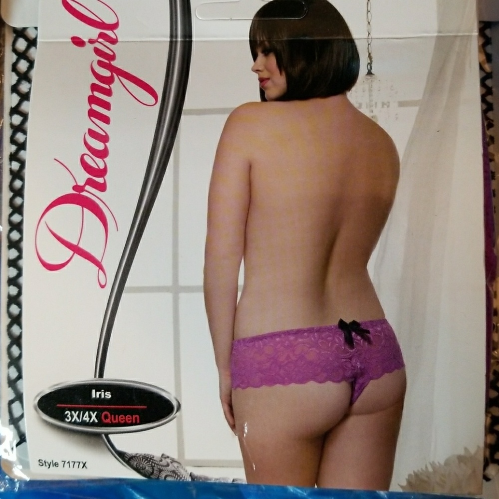 Dreamgirl Womens Stretch Open Crotch‎ Short 3X - 4X